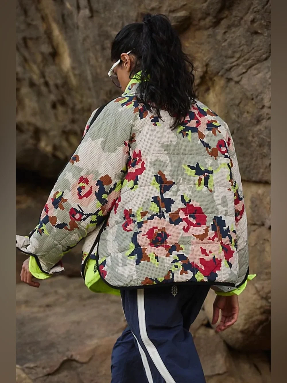 FREE PEOPLE Pippa Packable Jacket in Cross Stitch Floral XS